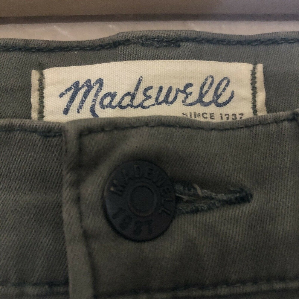 Madewell Jeans Jeggings High Riser Skinny Olive Green Sz 25 Stretchy Denim - Picture 6 of 8